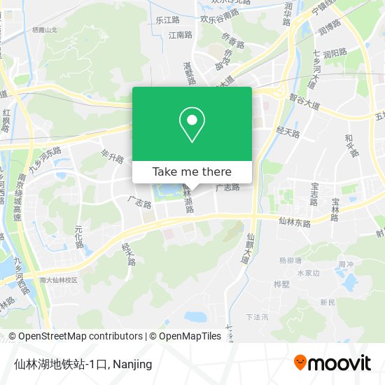 仙林湖地铁站-1口 map