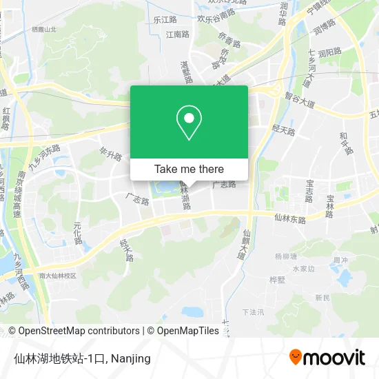 仙林湖地铁站-1口 map