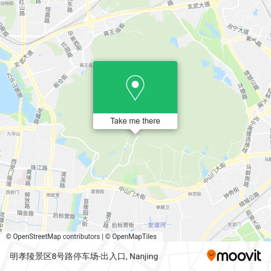 明孝陵景区8号路停车场-出入口 map