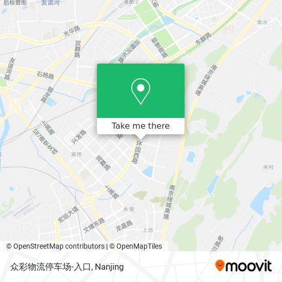 众彩物流停车场-入口 map