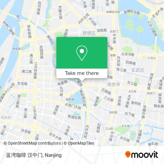 蓝湾咖啡 汉中门 map