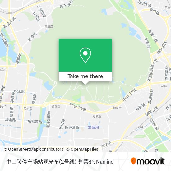 中山陵停车场站观光车(2号线)-售票处 map