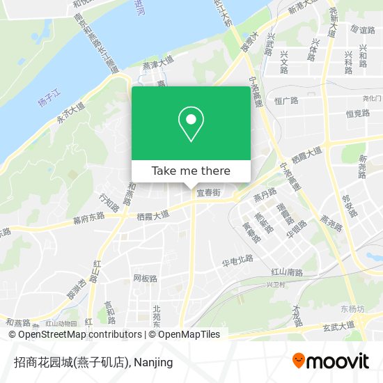 招商花园城(燕子矶店) map