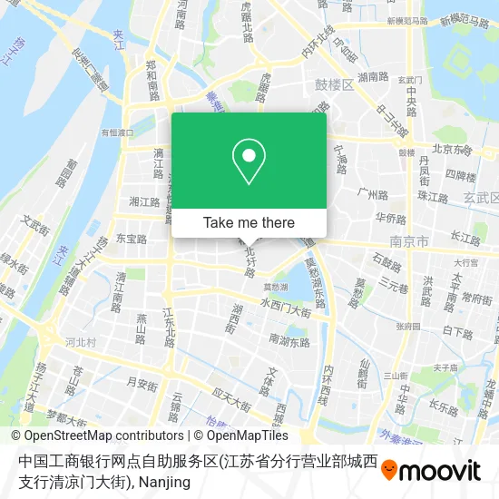 中国工商银行网点自助服务区(江苏省分行营业部城西支行清凉门大街) map