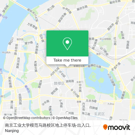 南京工业大学模范马路校区地上停车场-出入口 map