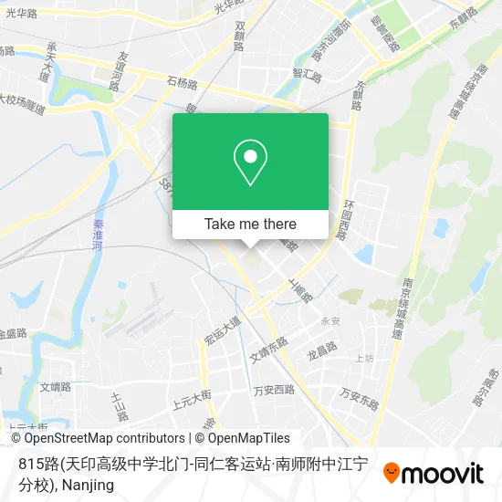 815路(天印高级中学北门-同仁客运站·南师附中江宁分校) map