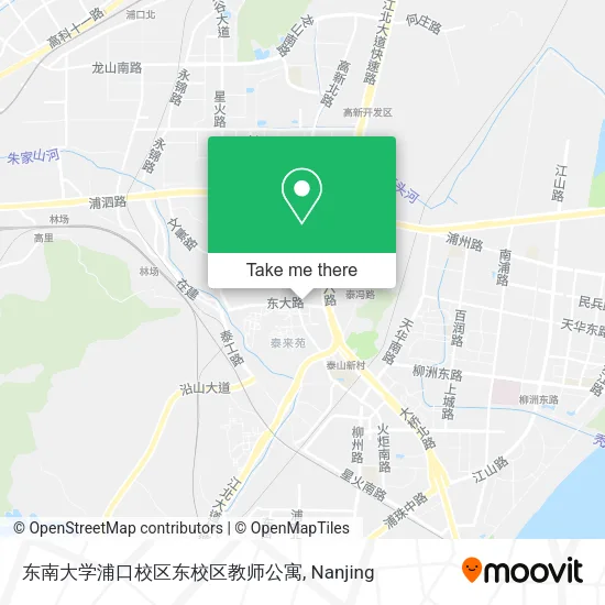 东南大学浦口校区东校区教师公寓 map