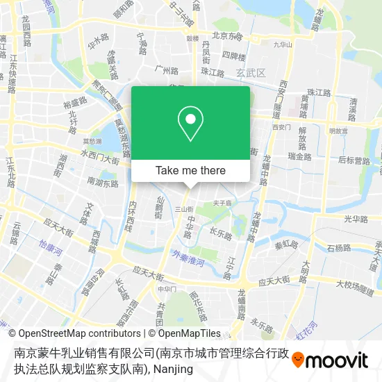 南京蒙牛乳业销售有限公司(南京市城市管理综合行政执法总队规划监察支队南) map