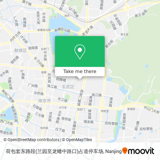 荷包套东路段(兰园至龙蟠中路口)占道停车场 map