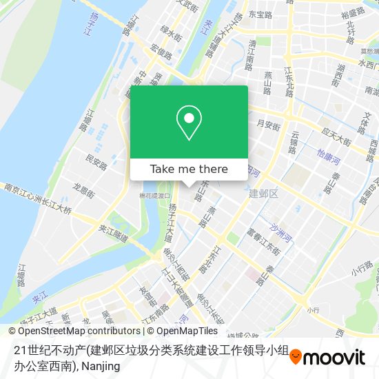 21世纪不动产(建邺区垃圾分类系统建设工作领导小组办公室西南) map