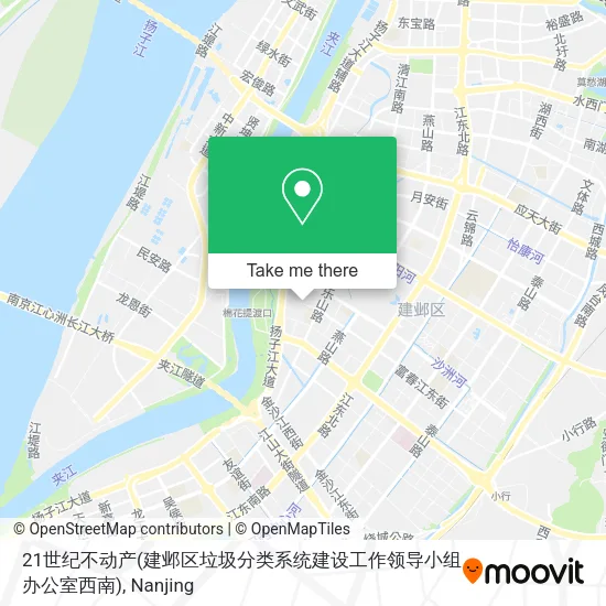 21世纪不动产(建邺区垃圾分类系统建设工作领导小组办公室西南) map