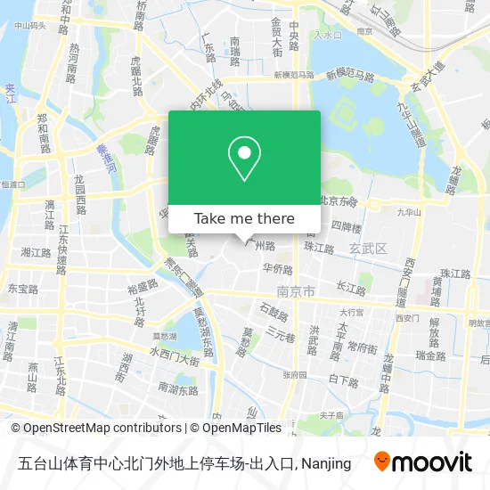 五台山体育中心北门外地上停车场-出入口 map