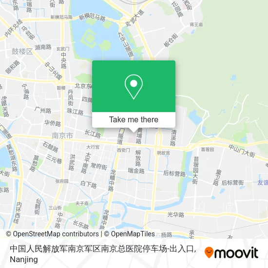 中国人民解放军南京军区南京总医院停车场-出入口 map