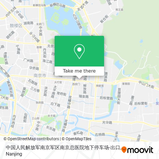 中国人民解放军南京军区南京总医院地下停车场-出口 map