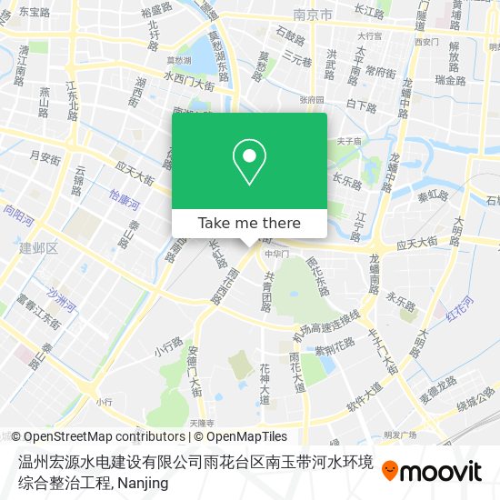 温州宏源水电建设有限公司雨花台区南玉带河水环境综合整治工程 map