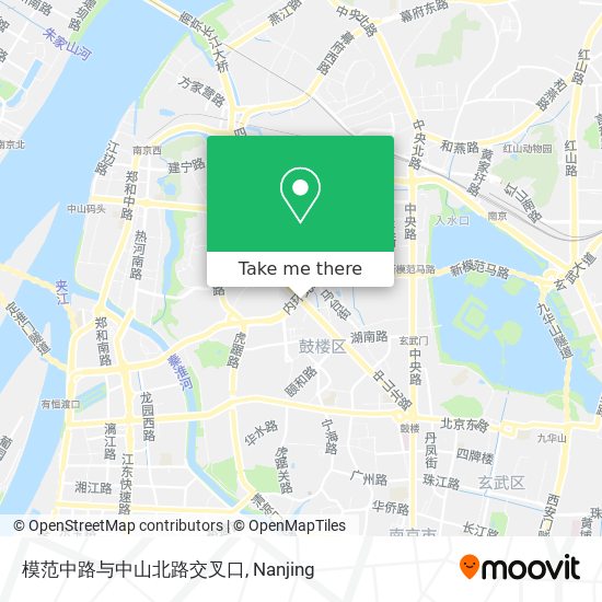 模范中路与中山北路交叉口 map
