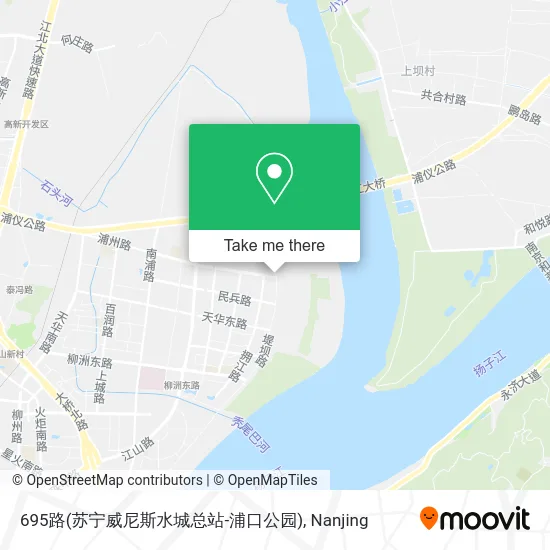 695路(苏宁威尼斯水城总站-浦口公园) map