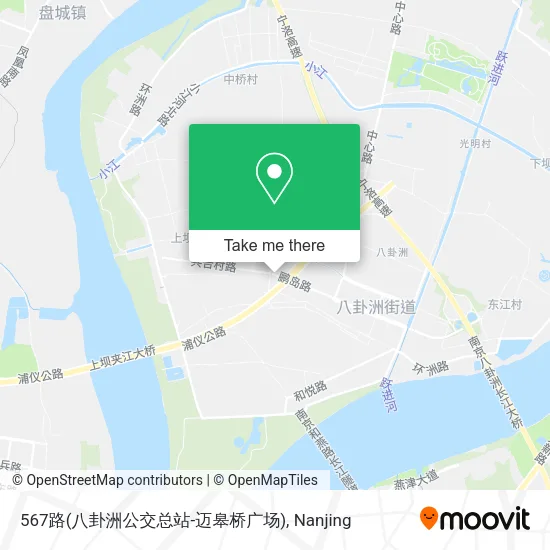 567路(八卦洲公交总站-迈皋桥广场) map