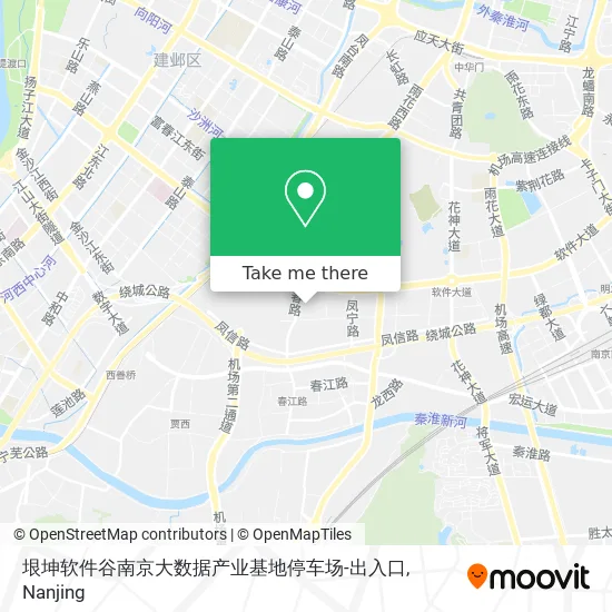 垠坤软件谷南京大数据产业基地停车场-出入口 map