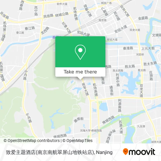 致爱主题酒店(南京南航翠屏山地铁站店) map