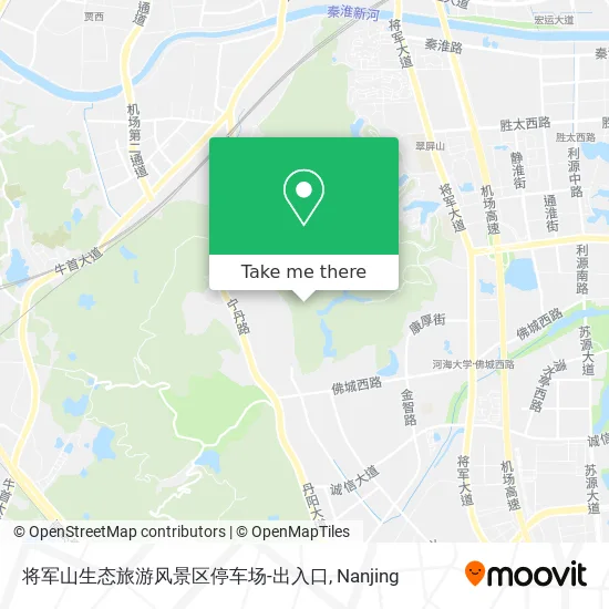 将军山生态旅游风景区停车场-出入口 map