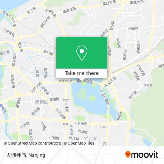 古湖神庙 map