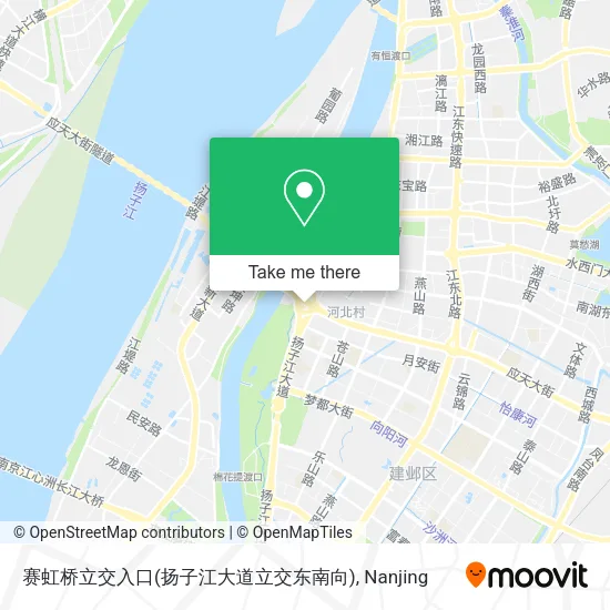 赛虹桥立交入口(扬子江大道立交东南向) map