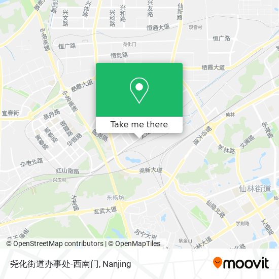 尧化街道办事处-西南门 map
