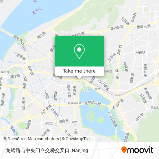 龙蟠路与中央门立交桥交叉口 map