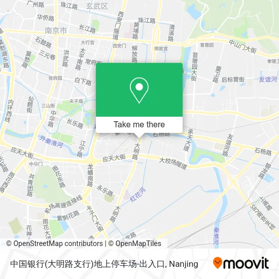 中国银行(大明路支行)地上停车场-出入口 map