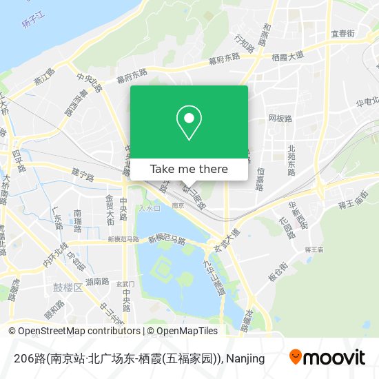 206路(南京站·北广场东-栖霞(五福家园)) map