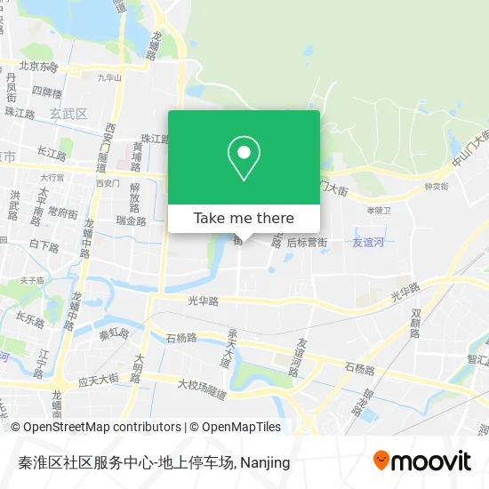 秦淮区社区服务中心-地上停车场 map