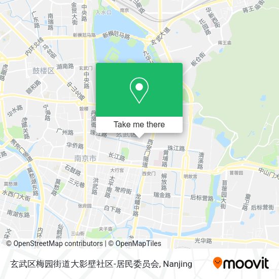玄武区梅园街道大影壁社区-居民委员会 map