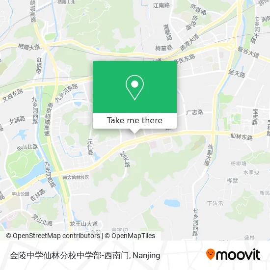 金陵中学仙林分校中学部-西南门 map