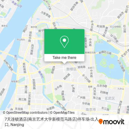 7天连锁酒店(南京艺术大学新模范马路店)停车场-出入口 map