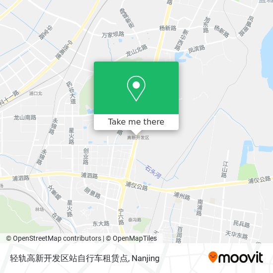 轻轨高新开发区站自行车租赁点 map