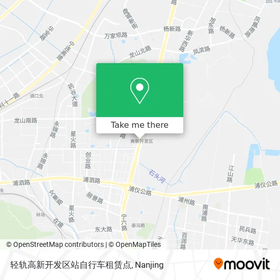 轻轨高新开发区站自行车租赁点 map