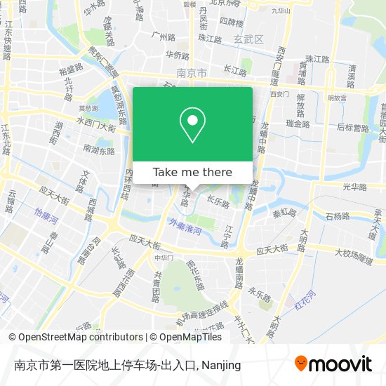 南京市第一医院地上停车场-出入口 map