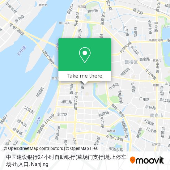 中国建设银行24小时自助银行(草场门支行)地上停车场-出入口 map