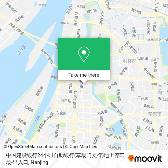 中国建设银行24小时自助银行(草场门支行)地上停车场-出入口 map