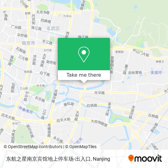 东航之星南京宾馆地上停车场-出入口 map