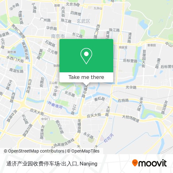 通济产业园收费停车场-出入口 map