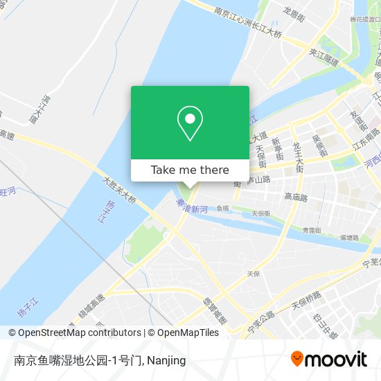 南京鱼嘴湿地公园-1号门 map