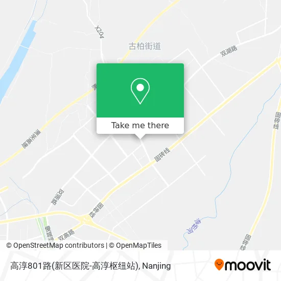 高淳801路(新区医院-高淳枢纽站) map