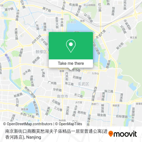 南京新街口商圈莫愁湖夫子庙精品一居室普通公寓(进香河路店) map