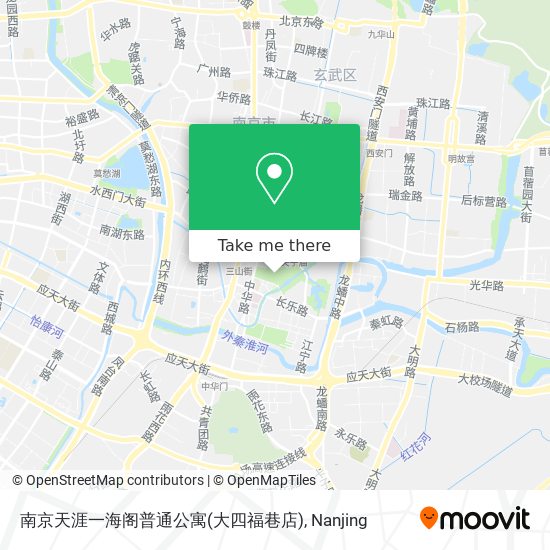 南京天涯一海阁普通公寓(大四福巷店) map