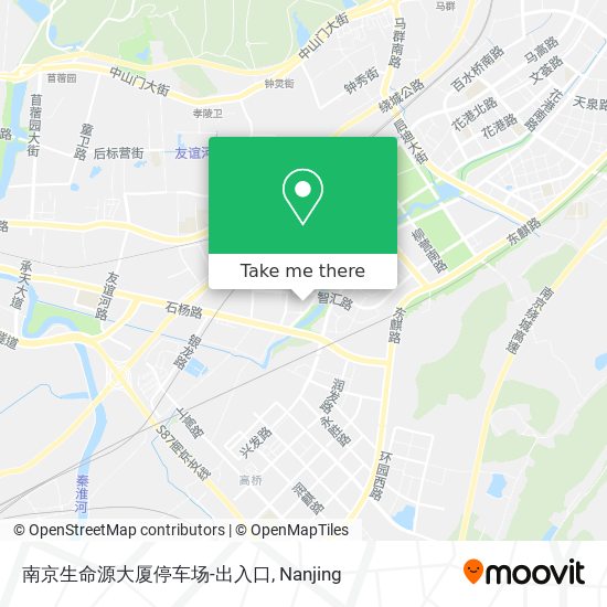 南京生命源大厦停车场-出入口 map