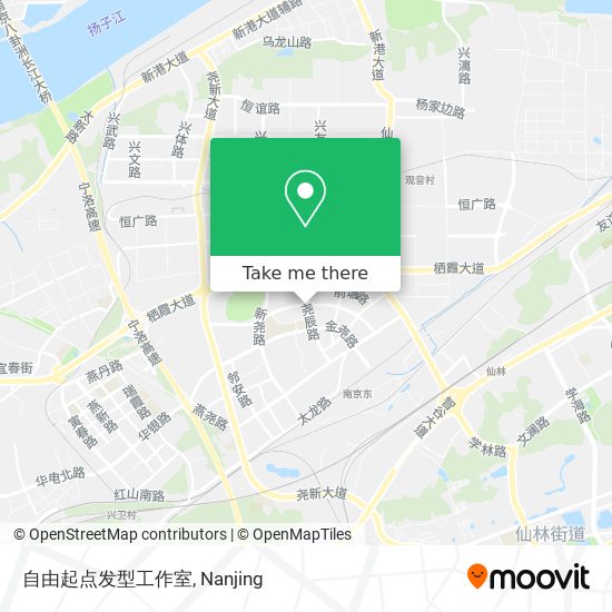 自由起点发型工作室 map