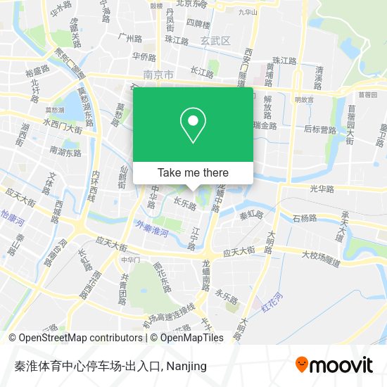 秦淮体育中心停车场-出入口 map