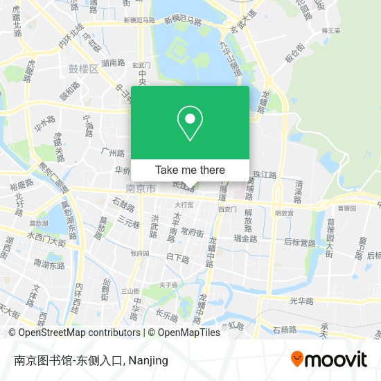 南京图书馆-东侧入口 map